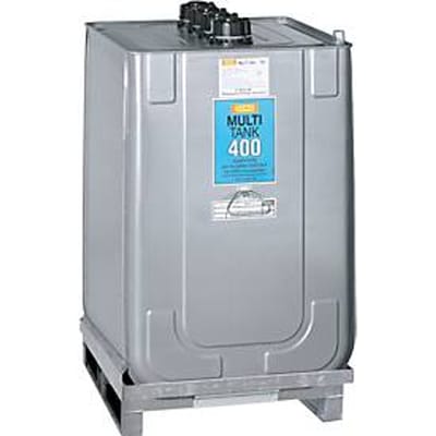 Smeermiddelentank Multi-Tank, voor verse & gebruikte olie, incl. gegalvaniseerde opvangbak, HDPE, 400 l inhoud