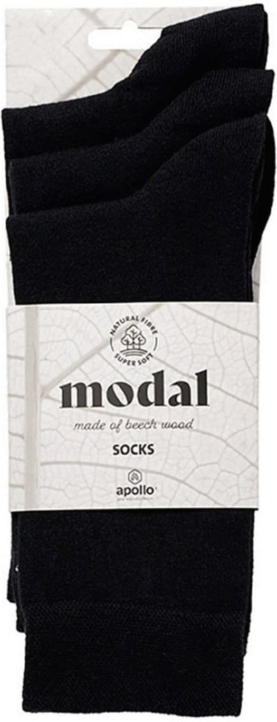 Apollo Sokken Modal 3-Pack Zwart - Sokken - 43-46
