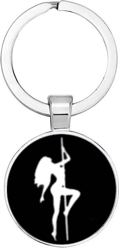 Akyol - Paaldanseres Sleutelhanger - paaldansen - iemand die paaldanst - paaldanser - sport - danspaal - cadeau - pole dance - stripper - 2,5 x 2,5 CM