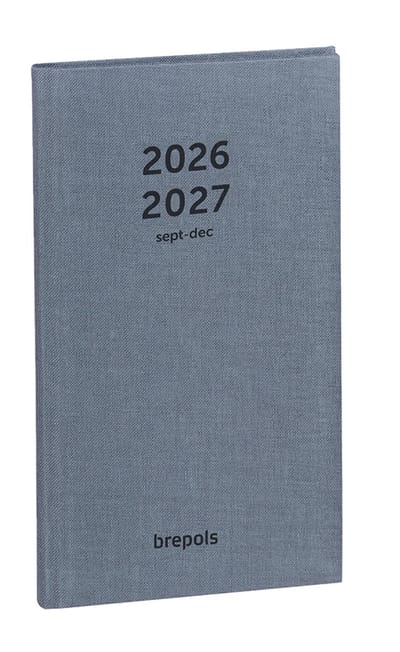 Brepols agenda 2026-2027 - Interplan NATURE - Schoolagenda - 16 maanden - 1 week op 2 pagina's - Gebonden - Blauw - 9 x 16 cm