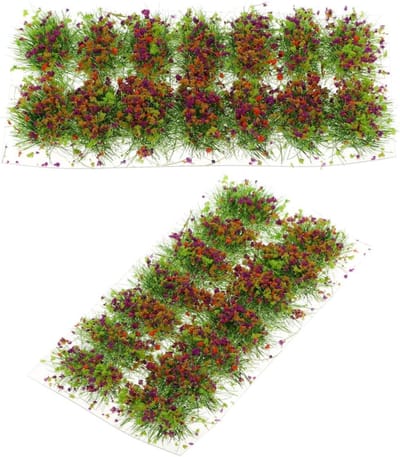 Kunstgras Clusters - Miniatuur Gras - Landschap Creëren - Realistisch Uiterlijk - 10 x 55 cm - Groen