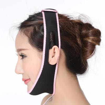 V Gezicht Lift Up Riem Slapen Afslanken Gezichtsmasker Massage Shaper Band Gezichts Nachtmasker Bandage Dubbele Kin Huid Gezichtsbandage Riem beige