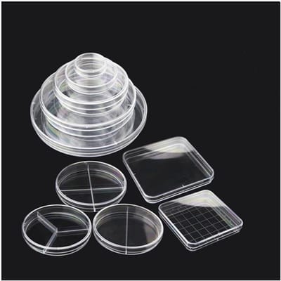 Steriele Petrischalen - Bacterie Schalen Cultuur - Laboratorium Onderzoek - Plastic Eenmalig Gebruik - 35mm - Transparant