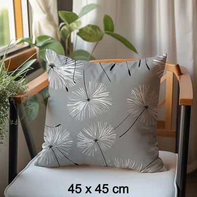 Allernieuwste.nl® Kussenhoes Grijze Paardebloem - Moderne Woondecoratie - 45x45cm %%