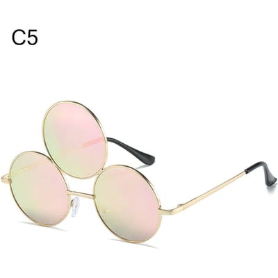 Protection UV Nouveau Cosplay d'Halloween Lunettes à Trois Yeux Design Chinois Erlang Shen Troisième Œil Lunettes de Soleil Lunettes white