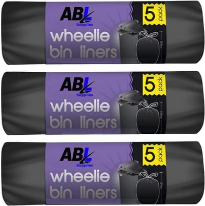 Vuilniszakken 240L - Afvalzakken Zwaar - Grote Bakken - Extra Sterk Dik Plastic - 129 cm - Zwart