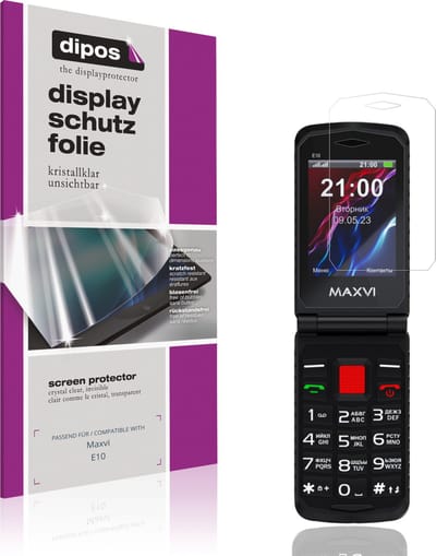 dipos – 4x Beschermfolie geschikt voor Maxvi E10 | Krasbestendige & heldere Screenprotector Ultra-Thin