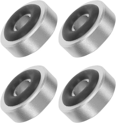 Speaker Isolatie Voetjes - Audio Dempers - Stabiel Plaatsen - Antivibratie Rubber - 4 Stuks - Zilver