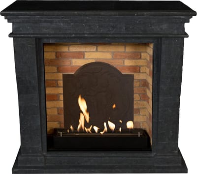 Xaralyn Bio-ethanol haard - Kreta-Mini BME-SBU - zwart natuursteen - 3 KW verwarming - haardombouw inclusief inbouwhaard - schouw