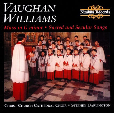 Christ Church Cathedral Choir, Stephen Darlington - Vaughan Williams : Mass In G Minor (CD)