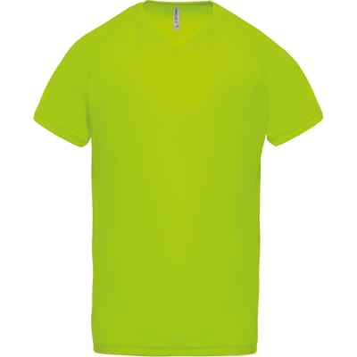 PROACT® Heren-sport-t-shirt V-hals PA476 - Lime - XXL