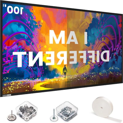 Projectiescherm - Thuisbioscoop Scherm - Film Avond - Omgevingslicht Onderdrukking - 254 cm 16:9 - Grijs