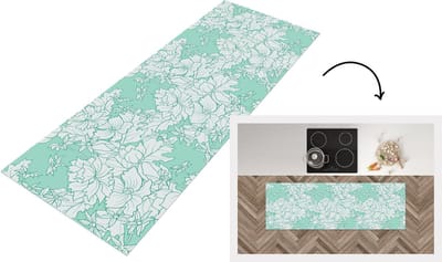 Keukenloper - Loper keuken - Patronen - Vintage - Bloemen - 150x50 cm - Keukenloper vinyl