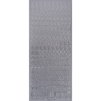 Reliëfsticker "Grote letters" - Zilver
