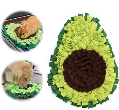 Famanu – Snuffelmat voor honden - voedermat - snuffeldeken - speelmat voor honden - hondenmat Snuffle Pad in avocado - vouwbare huisdier snuffelmat - trainingsmat - voor huisdieren - honden - katten (Groen - 1