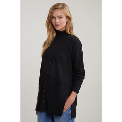 River Woods Black V-neck Buttoned Cardigan 2 Pockets Size: XS | Cardigans Outlet | Dames | Zwart