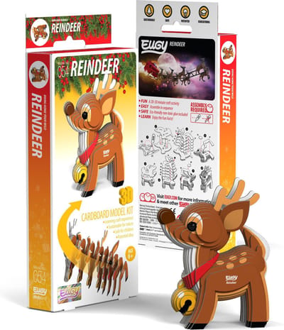 EUGY 3D Puzzel - Kerst Rendier - Kerstfiguren - Duurzaam - Verzamel Ze Allemaal - 6 Jaar