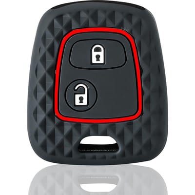 Protection Coque Porte-Clés Pour Peugeot 206 107 207 307 2007 406 Partner Porte-Clés Pour Citroen C3 C1 C2 Berlingo Étui Bouchons black