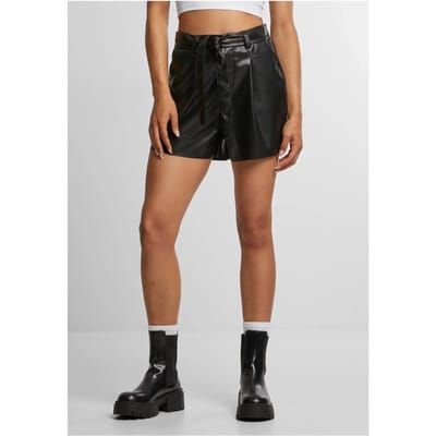 Urban Classics - Synthetic Leather Korte broek - Taille, 26 inch - Zwart