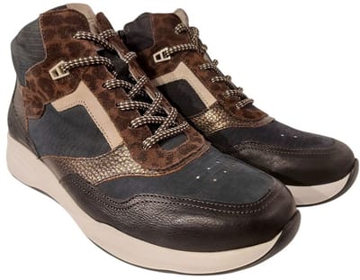 Durea Veterboot 9778 608 1177 Zwart Donkerblauw Wijdte K