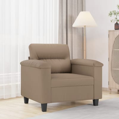 vidaXL - Fauteuil - 60 - cm - kunstleer - cappuccinokleurig