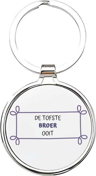 Akyol - ik heb de tofste broer ooit Sleutelhanger - Broer - de leukste broer - broer sleutelhanger - broers sleutelhanger - sleutelhanger voor je broer - familie sleutelhanger - verjaardagscadeautje - broer cadeau - brother - broertje - 4 x 7,5 CM