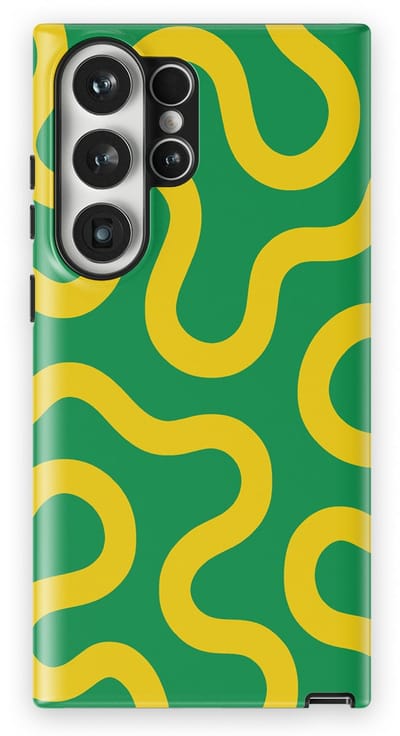 DripCase Motion Flow Tough Hoesje Samsung Galaxy S23 Ultra | Backcover met Mag | Trendy Design | Valbescherming | Reggae Flow