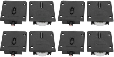 Dailygoods- Schuifdeurwiel 25mm - Roestvrij Staal/Kunststof - 4 Sets - Duurzaam - Stevig Ontwerp - Soepel Glijden - Deurroller