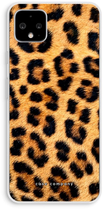 Case Company® - Hoesje geschikt voor Google Pixel 4 XL hoesje - Luipaard - Soft Cover Telefoonhoesje - Bescherming aan alle Kanten en Schermrand