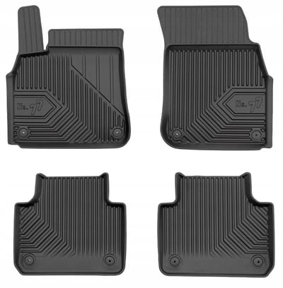 Frogum - No.77 - Automatten 3D - Geschikt voor PORSCHE Cayenne III vanaf 2017 - 4-delig - TPE Rubber - Zwart