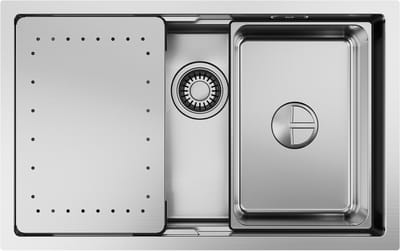 Cecipa Max Handgemaakte Roestvrijstalen Spoelbak - 70×44 cm - Gebürstet - Incl. Uitlekplaat & Binnenbak - Onderbouw/Opbouw/Inbouw