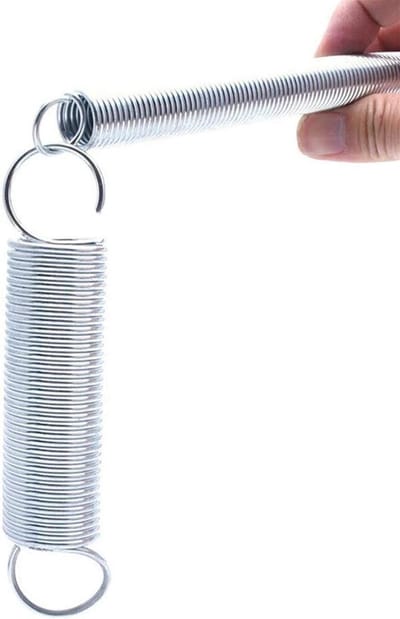 Trekveren Set - Verlengingsveren Dubbele Haak - Apparatuur Reparatie - Roestvrij Staal - 13mm Buitendiameter - Zilverkleurig