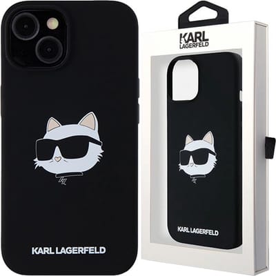 Karl Lagerfeld Silicone Choupette Head MagSafe Case for iPhone 15 Plus / 14 Plus - Black