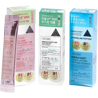 VT Reedle Shot S50+Reedle Shot 300+Essence Peptidique Reedle | Kit d'Essai Reedle Exclusif Korea Daiso