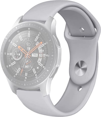 Siliconen bandje - geschikt voor Garmin Venu (2 Plus) / Venu SQ (2) / Vivomove (Style - Sport) / Vivoactive 3 / 5 / 6 / Forerunner 55 / 165 / 245 / 645 / 570 - 42mm - grijs