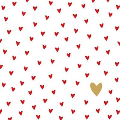 Cocktail servetten Little hearts - PPD- 25x25 cm