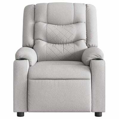 vidaXL - Fauteuil - verstelbaar - stof - wolk - grijs