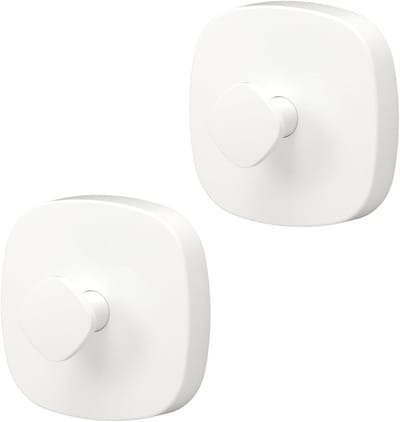 Set van 2 Zuignap Haken, Sterke Waterdichte Haken voor Handdoeken, Geschikt voor Glas, Badkamer en Keuken, Tot 5 kg Belastbaarheid, Wit