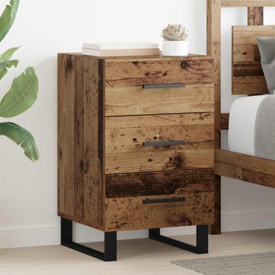 vidaXL Nachtkastje Oud Hout 40 x 40 x 66 cm Bewerkt hout