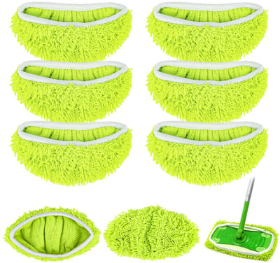 Dailygoods- Vloerdoeken 6 Stuks - Herbruikbaar/Wasbaar - Microvezel - Voor Swiffer Vloerwissers - Milieuvriendelijk - Diepgaande Reiniging - Dweil