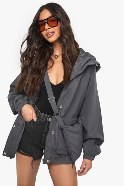 boohoo Dames Festivaljas met tas | Grijs | Maat: 44