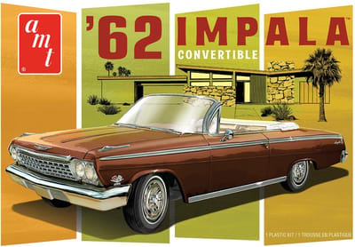 AMT Modelbouwpakket Militaire voertuigen - 1355 1962 Chevy Impala Convertible Car Plastic - 1:25 - Modelbouw