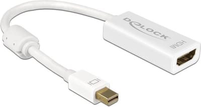 DeLOCK premium Mini DisplayPort naar HDMI adapter - DP 1.2 / HDMI 1.4 (4K 30Hz) / wit - 0,20 meter