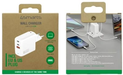 4smarts GaN FlexPro power adapter - USB 24 pin USB-C - 65 Watt