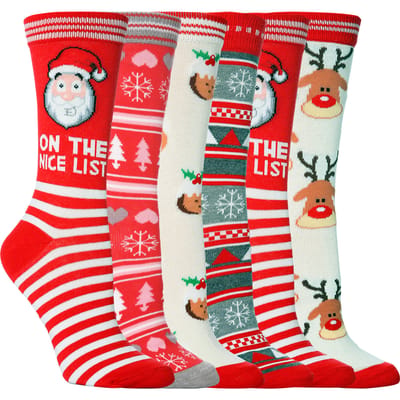 Dames Feestelijke Voetjes Kerst Novelty Sokken