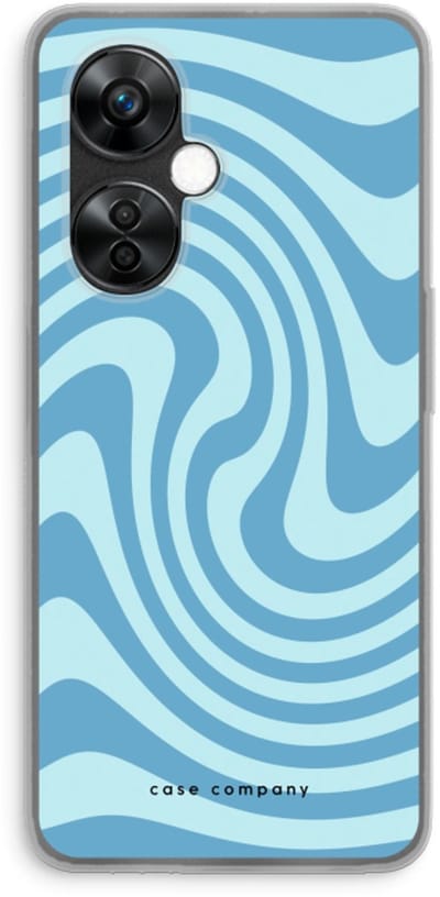 Case Company® - Hoesje geschikt voor OnePlus Nord CE 3 Lite hoesje - Swirl Blauw - Soft Cover Telefoonhoesje - Bescherming aan alle Kanten en Schermrand