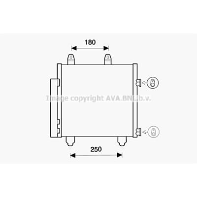Condensator, airconditioning AVA COOLING PE5398D AVA