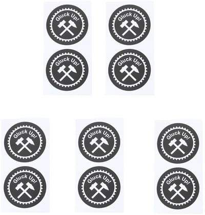 Dailygoods- Stickers 10 Stuks - Geluksthema - Diameter 5cm - Waterdicht PVC - Sterke Lijm - Geschikt voor Auto's en Decoraties - Decoratiestickers