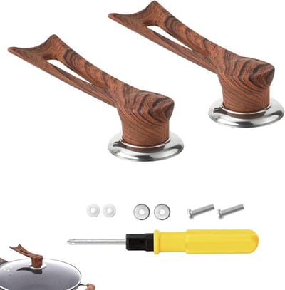 Set van 2 Hittebestendige Siliconen Handgrepen voor Pannendeksels - Geschikt voor Deksels met een Diameter van 20-25 cm, Ideaal voor Koken en Makkelijk Vastpakken