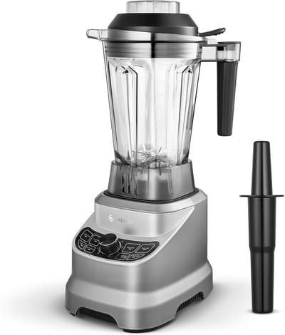Krachtige Blender - Keukenmixer Smoothie Maker - Smoothies en IJscrushen - 8 Snelheden 1800 Watt - 185 Liter Capaciteit - Grijs